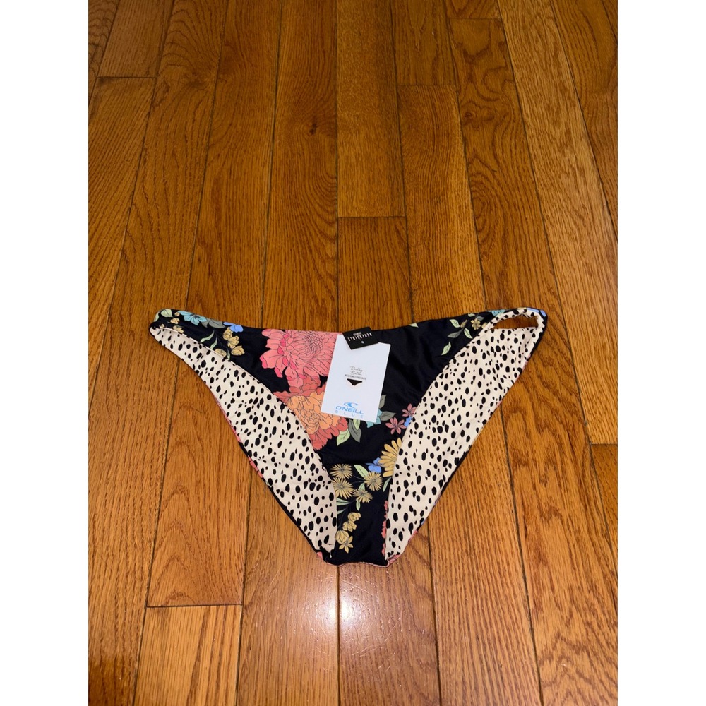 ONeill Rockley Reversible Bikini Bottom Floral Animal Print XL SP4474125D Black